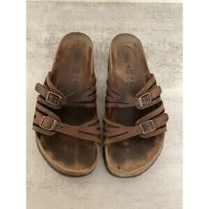 Birkenstock Granada Women’s Brown Leather Sandals EU 40 US 9‑9.5 Comfort Soft